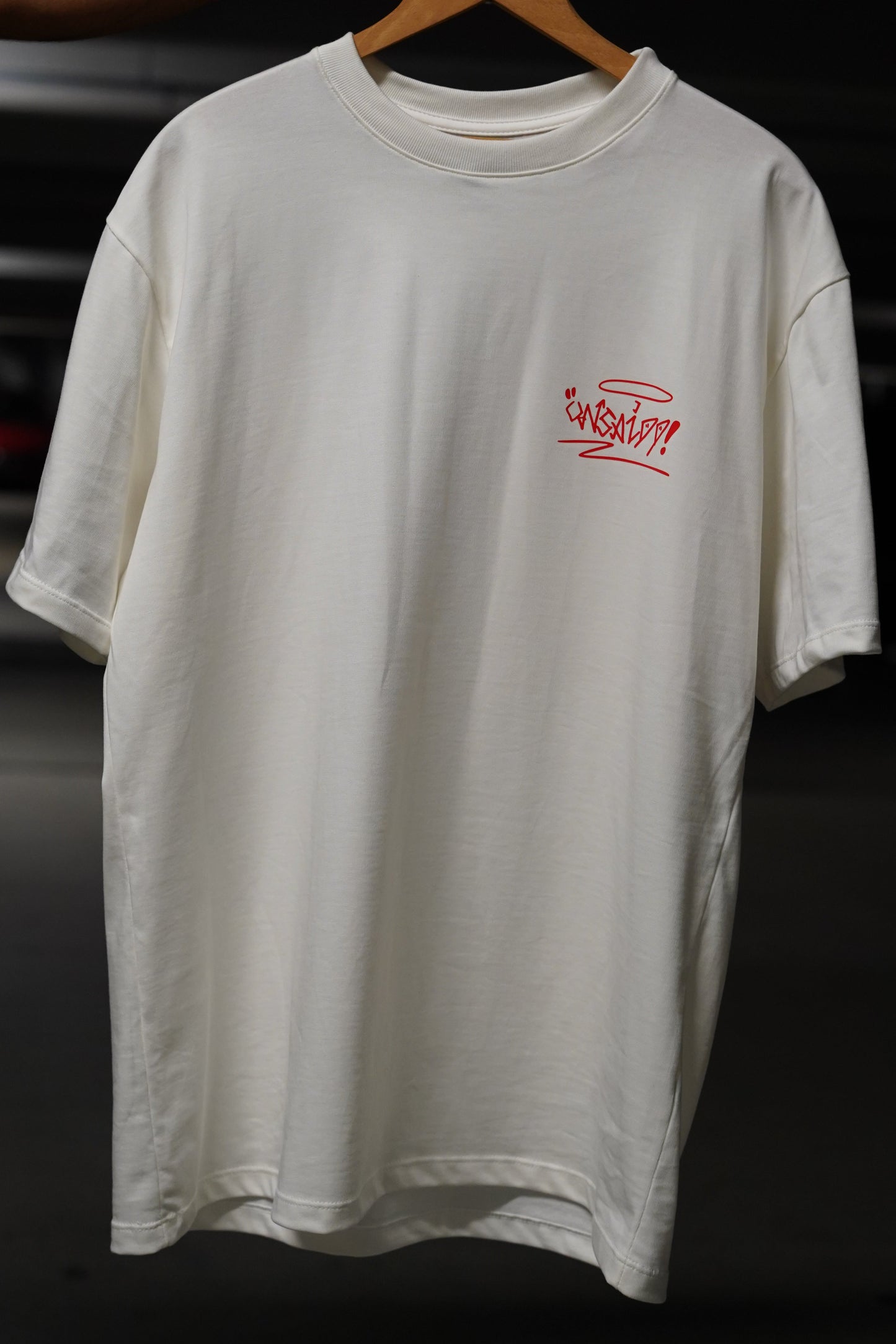'CREATED TO CREATE' WHITE GRAPHIC T-SHIRT